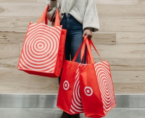 shopper with Target bags